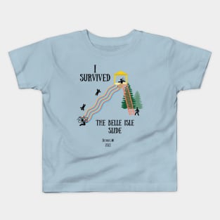 I survived the Belle Isle Slide blk Kids T-Shirt